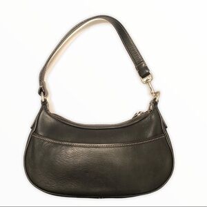 Coach vintage y2k black leather mini hobo shoulder bag
